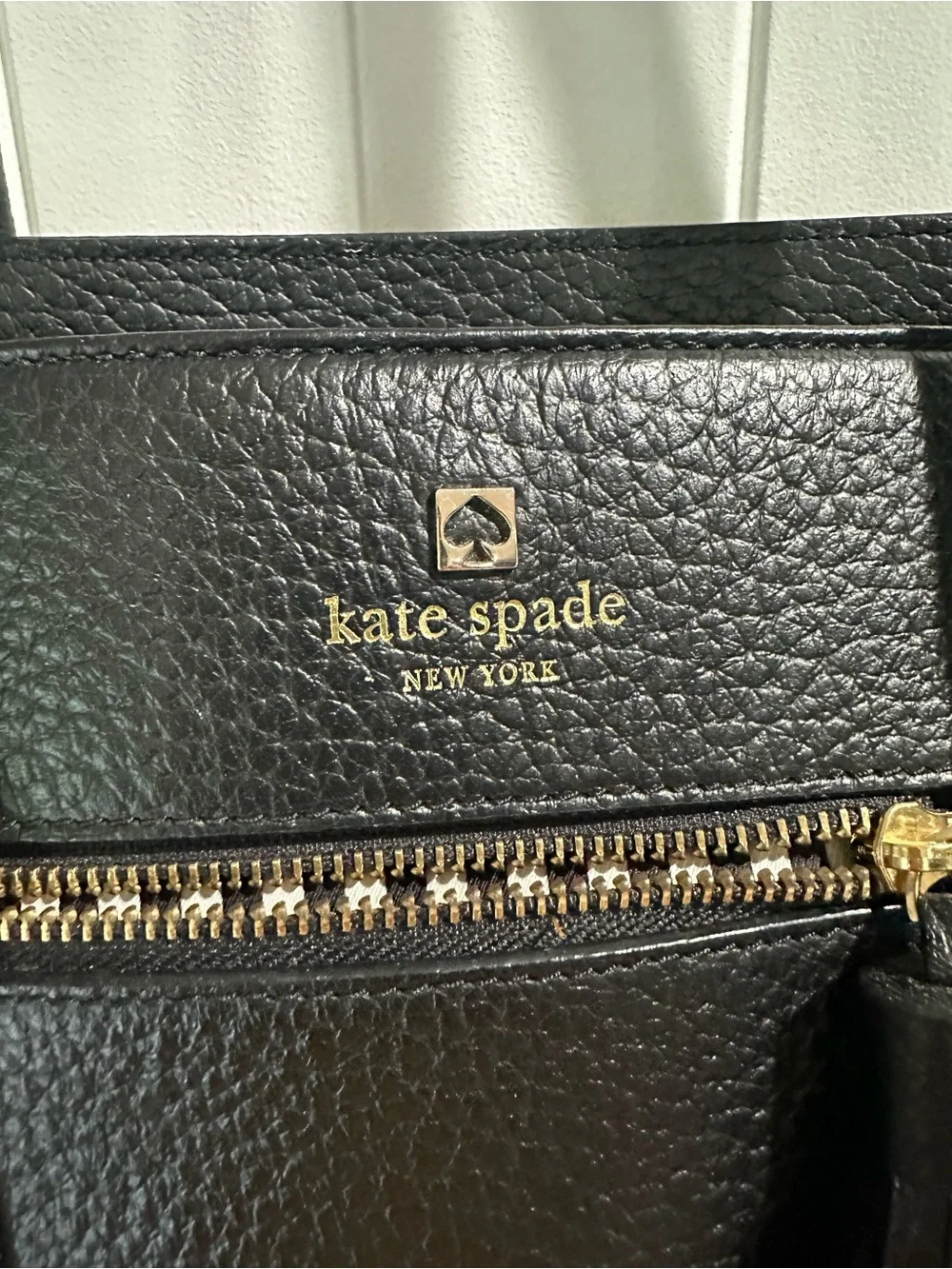 Kate Spade New York Southport Avenue Oden Pebbled Leather Tote Black Tassel - Picture 4 of 10